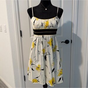 Trixxi Yellow Floral Midi Dress